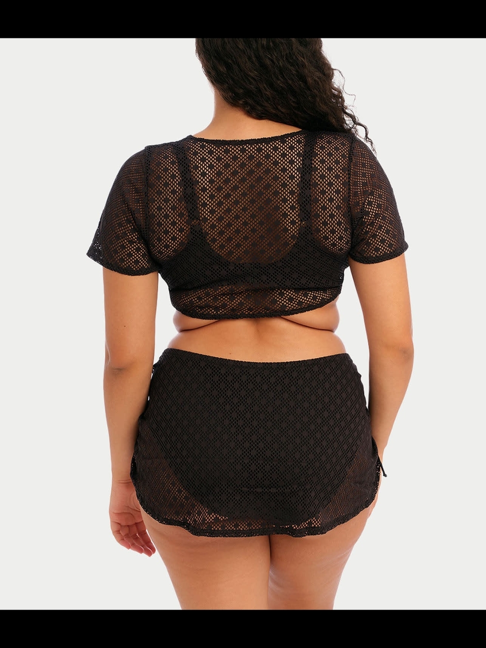 Elomi Black Mesh Swim Skirt Cover-Up - Picture 5 of 5